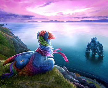 My Little Pony Far Away Land , pony, artist, artwork, digital-art, deviantart HD wallpaper