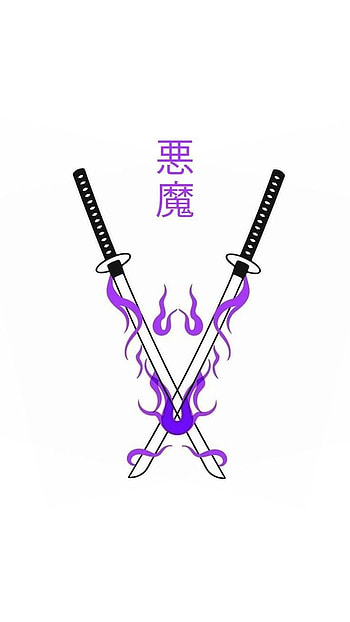 Katana purple, Shinobie life, katana HD phone wallpaper