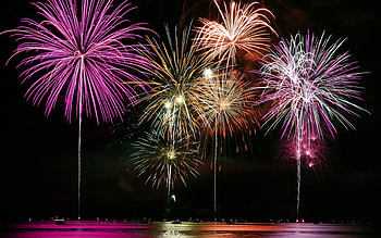 Fireworks , Explosive beauty, Festive holiday, Vibrant celebration HD wallpaper