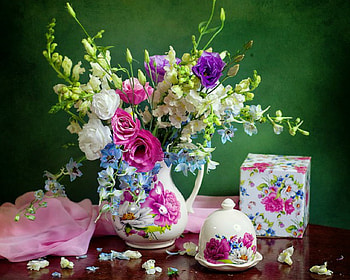 Still Life, vase, flowers, bloom HD wallpaper