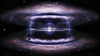 Preview black hole, space, stars, circles, universe HD wallpaper
