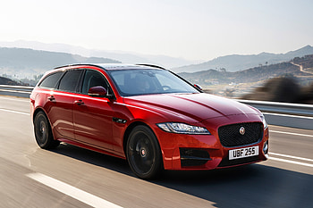 Red, luxury sedan, Jaguar XFR-S Sportbrake HD wallpaper
