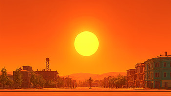 Ultra : Blazing Summer Sun on a Hot Day, cityscape HD wallpaper