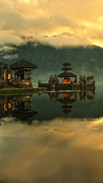 Indonesian landscape painting, Serene nature scenery, Tranquil , Peaceful surroundings HD phone wallpaper