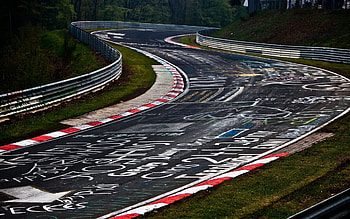 Nurburgring track, Sports race, Thrilling corners, Speed enthusiasts HD wallpaper