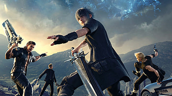 Final Fantasy, blue, black, fantasy, man, game, noctis, luminos HD wallpaper