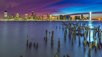 Jersey City, New York City , Metropolitan skyline HD wallpaper