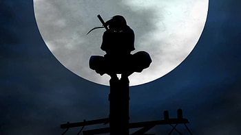 Itachi Uchiha moonlight, Anime-inspired enchantment, Mysterious lunar glow, Artistic perfection HD wallpaper