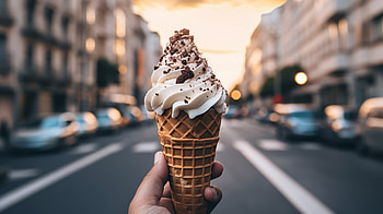 Ice Cream Delight - AI Art Inspired, AI Art, food, ice cream HD wallpaper