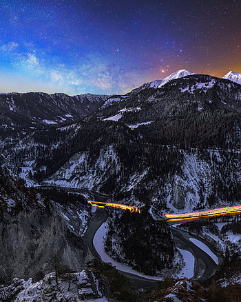 Nature, Mountains, Stars, Night, Long Exposure, Milky Way HD phone wallpaper