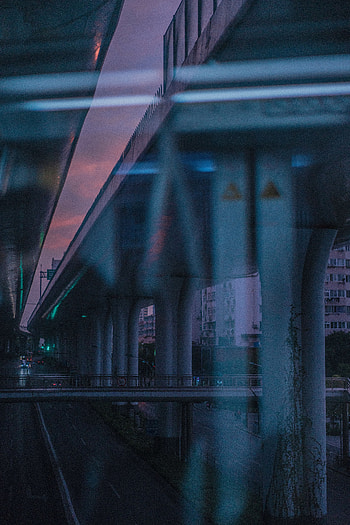 Cities, Twilight, City, Road, Dusk, Bridge, Speed HD phone wallpaper