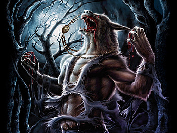 HOWL OF THE WOLF, ART, WEREWOLF, DARK, HOWL, MOON HD wallpaper