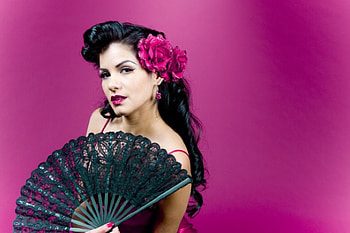 FaN ♠♣♠ Lady, lady, black, with, fan HD wallpaper