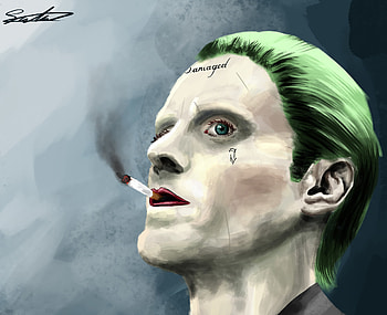 Joker Portrait, joker, portrait, superheroes, artist, digital-art, artstation, artwork HD wallpaper