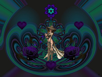 The Purple Spell, eye candy, abstract, 3d, fractal, collage HD wallpaper