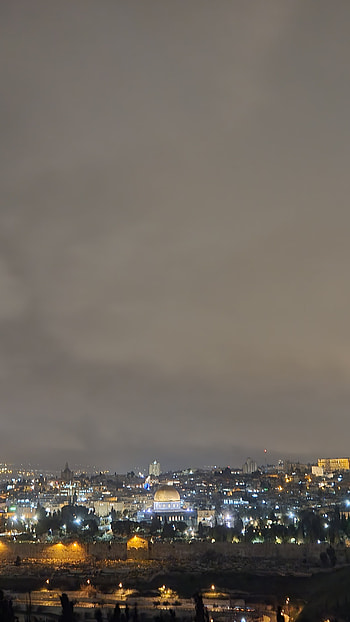 palestjerusalem nights, foggy, palestine, jerusalem HD phone wallpaper