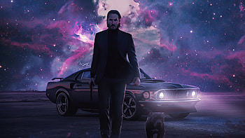 John Wick Dog 2020, john-wick, movies, artwork, artist, artstation HD wallpaper