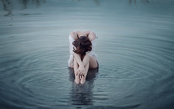 Drifting Away, away, model, mood, Drifting HD wallpaper