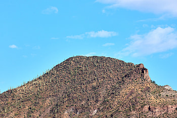 Nature, Sky, Bush, Rocks, Mountain, Slope HD wallpaper