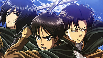 shingeki no kyojin cape eren jaeger mikasa ackerman rivaille shingeki no kyojin short hair sword uniform HD wallpaper