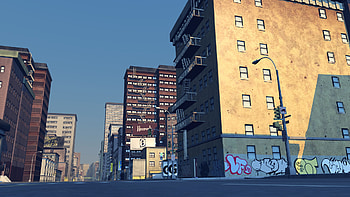 Blokhedz animation background - city street HD wallpaper
