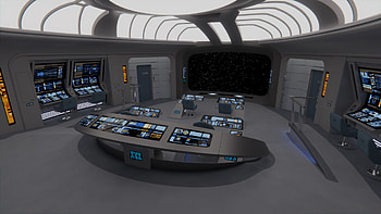 USS Galaxy bridge 2376, Stunning visuals, backgrounds, Futuristic spacecraft HD wallpaper