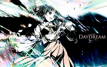 Reimu Day Dream, blue, magic, day, touhou, reimu, dream HD wallpaper
