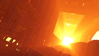 Fiery Furnace 3d Fractal, red, orange (Color), 3D, Abstract, fractal HD wallpaper