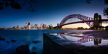 Sydney Harbor Bridge, bridge, sydney, water, harbor HD wallpaper