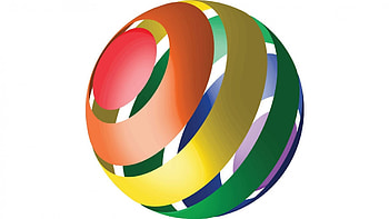 Ribbon sphere, abstract, fun, 3d HD wallpaper