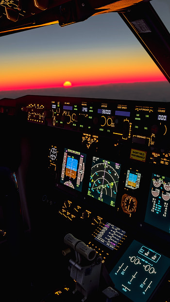 Sunset in the Skies: A Stunning Airplane, sunset, airplane HD phone wallpaper