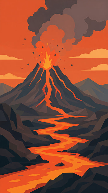 Crimson Eruption — Volcanic , Lava, Mountain HD phone wallpaper