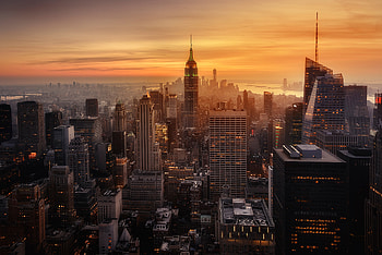 New York City Evening Time, new-york, city, evening, buildings HD wallpaper