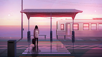 Bus Lane Crossing, artist, artwork, digital-art, artstation HD wallpaper