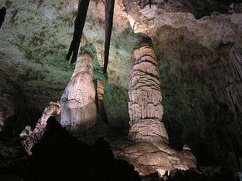 Carlsbad Caverns, Stalagmites, New Mexico, Public domain HD wallpaper