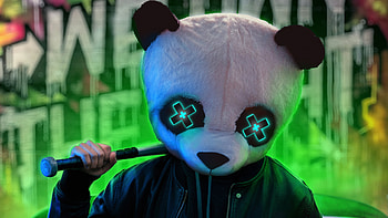 Cool Panda With Baseball , panda, baseball, artist, artwork, digital-art HD wallpaper