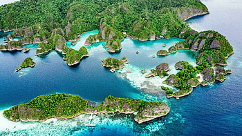 Islands, sea, aerial view HD wallpaper
