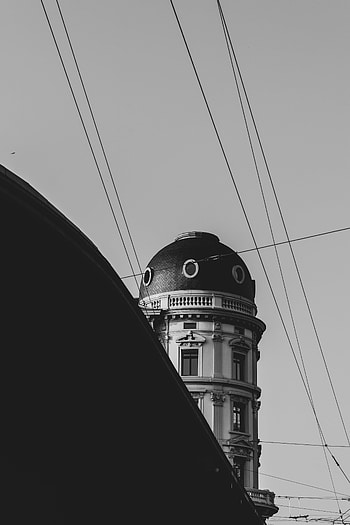 Architecture, Building, Minimalism, Bw, Chb, Dome HD phone wallpaper