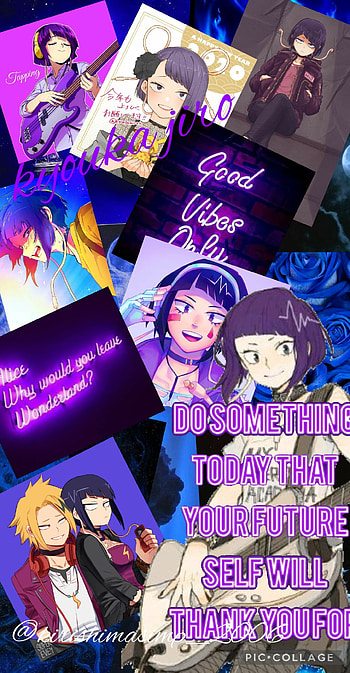 Kyouka jiro, mha, hearing hero: earjack, bnha, cute, earjack, japanese, blue, purple, class 1a, positive quotes, anime HD phone wallpaper