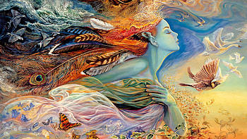 Josephine Wall, Fantasy art, Ntil's masterpiece, Visual delight HD wallpaper