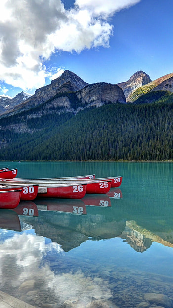 Lake Louise, background, Nature's masterpiece, Stunning visuals HD phone wallpaper