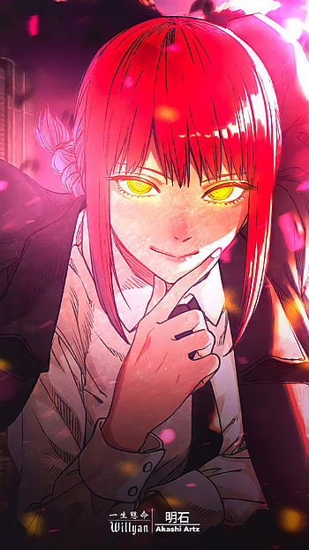 Makima, chainsaw man, naruto, Christmas, collab, manga, power, anime HD phone wallpaper