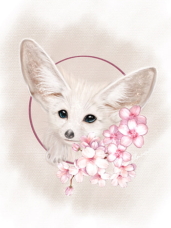 Fennec Fox, Cute artwork, Artstation creation, Adorable fennec HD phone wallpaper