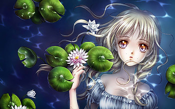 Anime Ophelia, artwork, abstract, ophelia, anime, water HD wallpaper