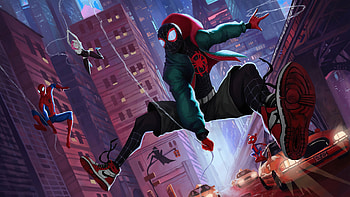 Spider Verse New York, spiderman, superheroes, artwork, digital-art, art, artstation HD wallpaper