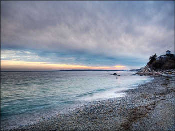 Sunset at Nobska Beach, nobska, sunset, beach HD wallpaper