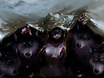 Leader Of The Pack, girl, leader, pack, wolves HD wallpaper