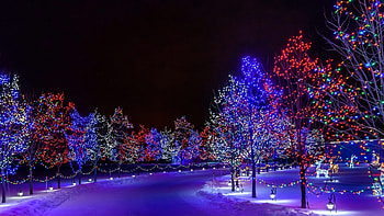 Street decoration, Christmas Lights HD wallpaper