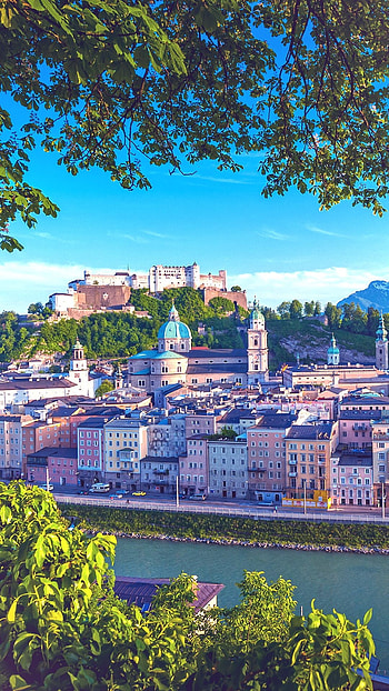 Castle in Salzburg HD phone wallpaper
