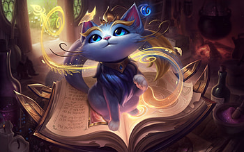 Yuumi, cat, fantasy, pisici, jessica oyhenart HD wallpaper